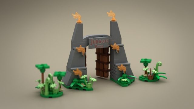 Lego Ideas Micro Jurassic Park main gate