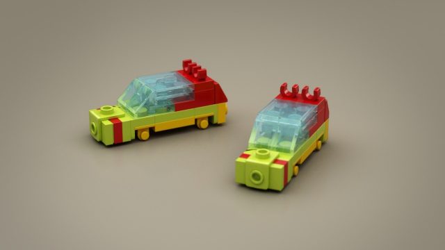 Lego Ideas Micro Jurassic Park tour cars