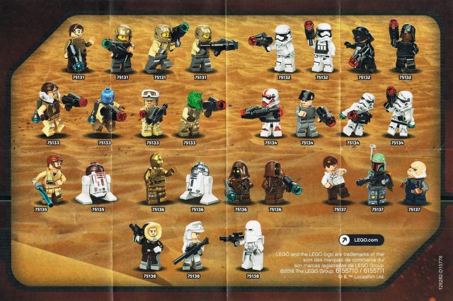 lego star wars 2016 minifigure