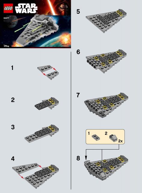 lego star wars the force awakens first order star destroyer 30277