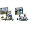 LEGO 21188 Minecraft El Pueblo-Llama, Casa de Juguete Grande + Minecraft El Castillo de Hielo, Juego de Acción y Batallas, Set de Construcción Niños de 8 Años o Más, Zombies, Esqueletos y Espada