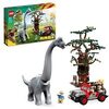 LEGO 76960 Jurassic Park La Scoperta del Brachiosauro, Set con Grande Dinosauro Giocattolo, Albero e Jeep Wrangler da Costruire, Regalo per Bambini e Bambine, Collezione 30° Anniversario