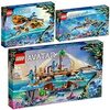 Lego Avatar Set di 3 pezzi: 75578 La barriera corallina della Metkayina, 75576 Skimwing Adventure & 75575 scoperta dell