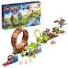 LEGO Sonic The Hedgehog - Juego de juguetes de construcción de desafío Green Hill Zone Loop de Sonic con 9 personajes de Sonic y amigos, regalo divertido para jugadores de 8 años y fanáticos jóvenes,