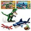 Pack LEGO Creator 3-en-1 : Comprend les Ensembles Les Créatures Sous-Marines (31088) et Les Dinosaures Féroces (31058), Jouets d
