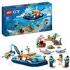 LEGO 60377 City Batiscafo Artico, Barca Giocattolo con Mini-Sottomarino e Animali Marini come Squalo, Granchio, Tartaruga e Manta, Set Immersioni nell