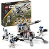 LEGO Star Wars 501st Clone Troopers Battle Pack Set, Buildable Toy with AV-7 Anti Vehicle Cannon and Spring Loaded Shooter plus 4 Characters 75345