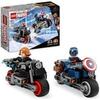Lego Gioco da costruzione Lego 76260 Motociclette Black Widow e Capitan America Multicolore 130pz