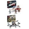 LEGO 75333 Star Wars Jedi Starfighter di Obi-Wan Kenobi, Modello da Costruire & 75345 Star Wars Battle Pack Clone Troopers Legione 501, Modellino da Costruire