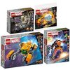 Lego Set of 4: 76254 Baby Rockets Ship, 76253 Headquarters of the Guardians of The Galaxy, 76243 Rocket Mech & 30652 The Dimension Portal by Doctor Strange