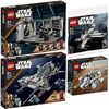 Lego 4er Set: 75363 N-1 Starfighter des Mandalorianers Microfighter, 75346 Snubfighter der Piraten, 75324 Angriff der Dark Trooper & 30654 X-Wing Starfighter