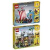 Lego Creator Set of 2: 31132 Viking Ship with Midgard Snake & 31120 Medieval Castle