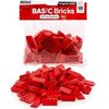 LEGO Basic Bricks 3037 Lot de 100 briques de toit classiques - 2 x 4 blocs de construction rouges - Kit de démarrage et extension pour briques Lego et plaque LEGO