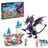 LEGO Disney Malefica Drago, Parte del Castello Giocattolo da Costruire con Torre, 2 Mini Bamboline dei Personaggi di Aurora e del Principe Filippo, Giochi per Bambine e Bambini da 7 Anni 43240