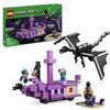 LEGO Minecraft L’Enderdrago e la Nave dell’End, Giocattolo del Bioma con Drago, Personaggi, Mob e Accessori, Giochi d