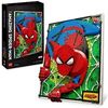 LEGO Art De geweldige Spider-Man 3D Muurkunst Set, Bouwbare Poster, Superheld Decoratie, Creatieve Hobby, Strip Cadeau voor Tieners en Volwassenen 31209