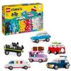 LEGO Classic Creative Vehicles, Colourful Model Cars Kit featuring a Police Car Toy, Ice-Cream Truck, Limo, Van & More, Bricks Building Toys for Kids, Boys and Girls Aged 5 Plus with 52 Wheels 11036