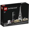 LEGO 21044 Architecture Parigi, con Torre Eiffel e Museo del Louvre, Modellismo Monumenti, Set da Collezione Skyline