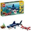 LEGO Creator Creature degli Abissi: Squalo, Granchio e Calamaro o Rana Pescatrice, Giocattoli per Bambini, 31088