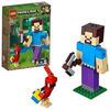 Lego 21148 Minecraft BigFig Steve mit Papagei