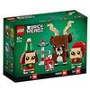 LEGO 40353 Brickheadz Reindeer, Elf and Elfie Toy, Christmas Decorations Gift, Seasonal Building Set