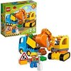 LEGO DUPLO Town Camion e Scavatrice Cingolata, Set di Costruzioni Prescolare con Mattoni Grandi, Giocattoli per Bambini dai 2 a 5 Anni, 10812