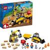 LEGO 60252 City Le Chantier de démolition, Jouet Véhicule de Chantier Grue avec Bulldozer Pelleteuse pour Enfants de 4 et +