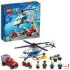 LEGO 60243 City Verfolgungsjagd mit dem Polizeihubschrauber, Hubschrauber Spielzeug mit Polizeibuggy, Motorrad und Flucht-Pickup, Spielzeug ab 5 Jahre