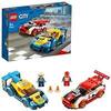 LEGO 60256 City Les Voitures de Course, Jeu de Construction avec Pilotes, Véhicules de Rallye Jouet Enfants de 5 Ans et +