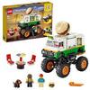 LEGO 31104 Creator 3in1 Burger-Monster-Truck, Geländewagen oder Traktor, Spielzeug, Verschiedene Fahrzeuge als Konstruktionsspielzeug