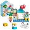 LEGO 10925 DUPLO Spielzimmer-Spielbox, Lernspielzeug, Puppenhaus mit großen Bausteinen, Spielzeug für Kleinkinder ab 2 Jahre