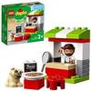 LEGO 10927 DUPLO Pizza-Stand, Spielzeug für Kleinkinder ab 2 Jahre, Konstruktionsspielzeug aus großen Bausteinen mit Pizza und Hundefigur