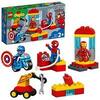 LEGO Duplo Super Heroes Marvel Il Laboratorio dei Supereroi, Iron Man, Capitan America e Spider-Man Giocattolo, Giochi per Bambini di 2+ Anni, 10921