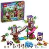LEGO 41424 Friends Base de Rescate en la Selva, Juguete de Construcción para Niños, Casa de Árbol con Mini Muñecas y Animales