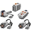 LEGO 5pc Power Functions Motor Battery IR Remote Receiver SET by LEGO