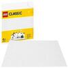 LEGO 11010 Classic La Plaque de Base Blanche, 32x32, Jeu de Construction, Collection, Paysage Neige, Hiver, Construire et Exposer, Créatif, Éducatif