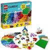 LEGO 11717 Classic Briques et Plaques à Gogo, Jeu de Construction pour Filles et Garçons +4 ans avec Roues, Fenêtres, Portes