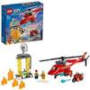 LEGO 60281 City L’hélicoptère de Secours des Pompiers, Jouet avec Une Moto, Un Pompier et des Miniatures de Pilotes