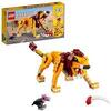 LEGO 31112 Creator Leone Selvatico, Giocattolo 3 in 1, Modellini da Costruire di Animali, Struzzo e Facocero, Giochi per Bambini e Bambine, Idee Regalo