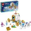 LEGO Disney Princess La Carrozza Reale di Cenerentola con 2 Mini Bamboline e Cavalli, Giocattolo e Idea Regalo per Bambini di 6 + Anni, 43192