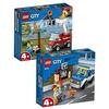 LEGO City Junior Set: 60212 Feuerwehr beim Grillfest + 60241 Polizeihundestaffel
