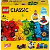 LEGO Classic Mattoncini e Ruote, Set di Costruzioni per Bambini 4+ Anni con Macchinine Giocattolo, Trenino, Robot, 11014