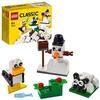 LEGO 11012 Classic Creative White Bricks Starter Building Set for Kids 4 + Years Old, with Toy Snowman, Sheep and More