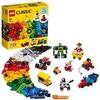 LEGO 11014 Classic Steinebox mit Rädern, Bausteinen und mehr, Baue Spielzeugauto, Zug, Bus, Roboter und vieles mehr, Spielzeug für Kinder, Jungen und Mädchen ab 4 Jahren, Geschenkidee