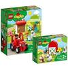 Lego DUPLO Set - Traktor und Tierpflege 10950 + Tierpflege auf dem Bauernhof 10949, Geschenkset ab 2 Jahren