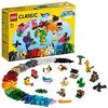 LEGO Classic Giro del Mondo, Set Mattoncini da Costruzione per Bambini di 4 Anni, Include una Mappa a Parete Colorata, 11015
