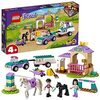 LEGO 41441 Friends Trainingskoppel und Pferdeanhänger, Pferd Spielzeug ab 4 Jahre für Mädchen und Jungen mit Pferdestall