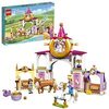 LEGO 43195 Disney Establos Reales de Bella y Rapunzel, Juguete de Construcción con Mini Muñecas y Caballos