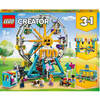 LEGO Creator 3 in 1 Ruota Panoramica, Autoscontro e Giostra, Playset Parco Giochi, Costruzioni per Bambini di 9 Anni, 31119