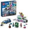 LEGO 60314 City Ice Cream Truck Police Chase Van Car Toy with Splat Launcher and Interceptor Vehicle, Set for Kids 5+ Years Old